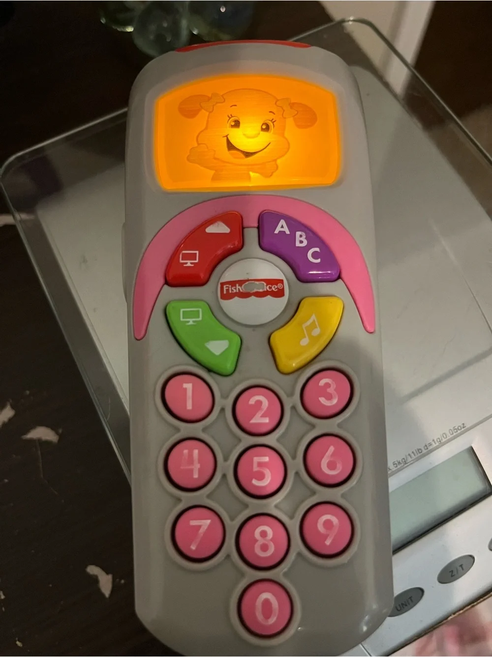 Fisher-Price Pink, Gray and Yellow Interactive Toy Remote